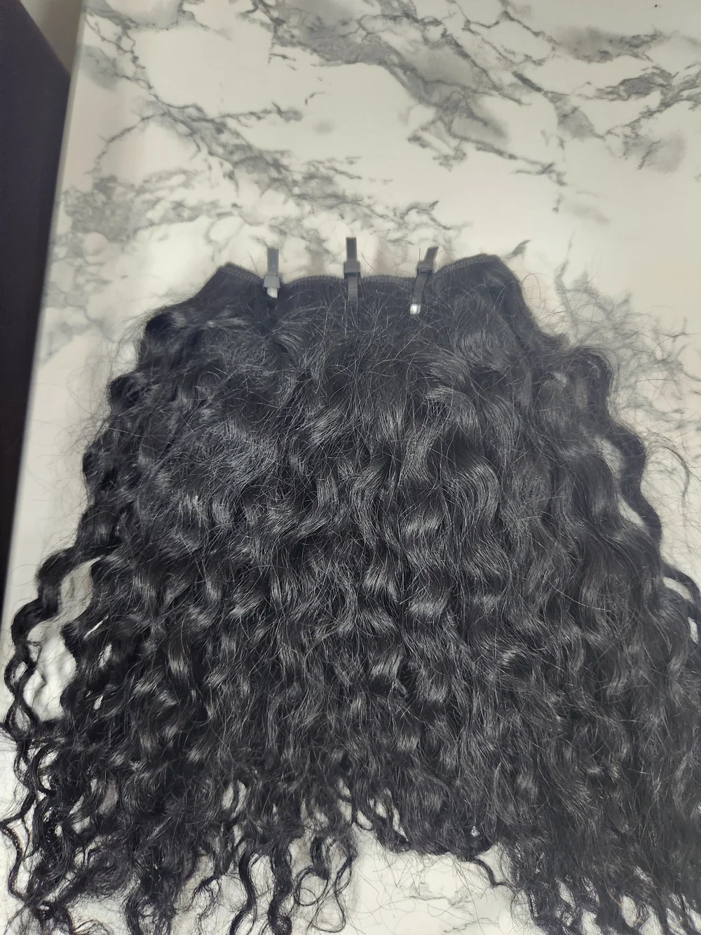 Black Curly Weft Hair Extensions - Natural-Look Volume